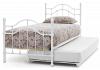 3ft Single Traditional, Victorian Style White Gloss Metal Bed Frame With Pullout Guest Bed 2